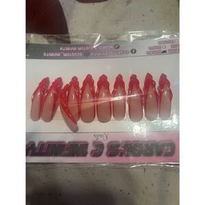 Red Ombre Stiletto Press-On Nails